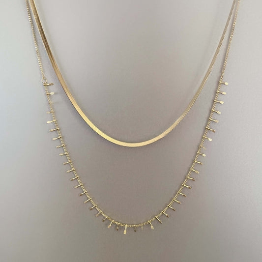 Elisaria Luxe 18k Gold Plated Layered Necklace