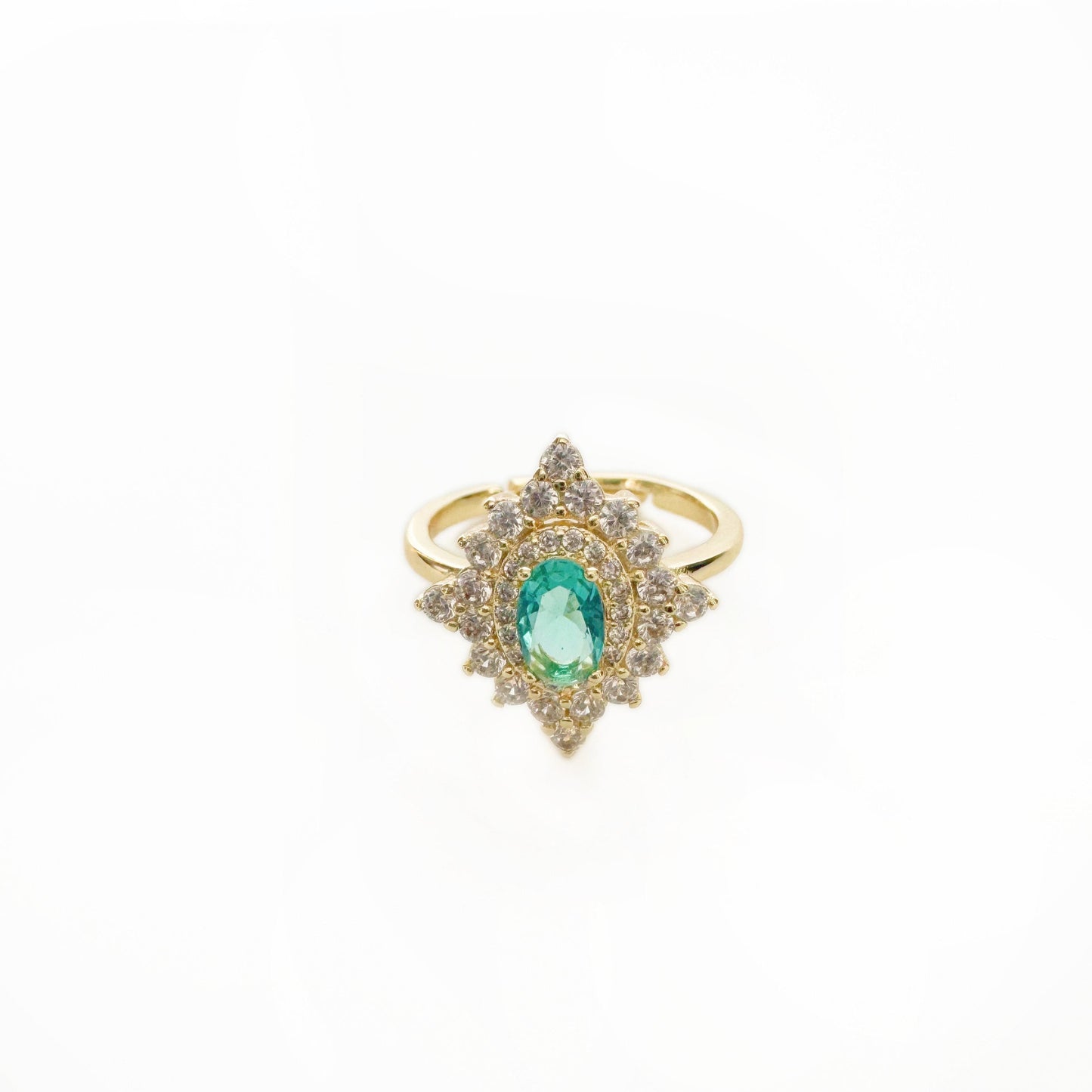 Florence Azure Stone Vintage Style Adjustable Ring