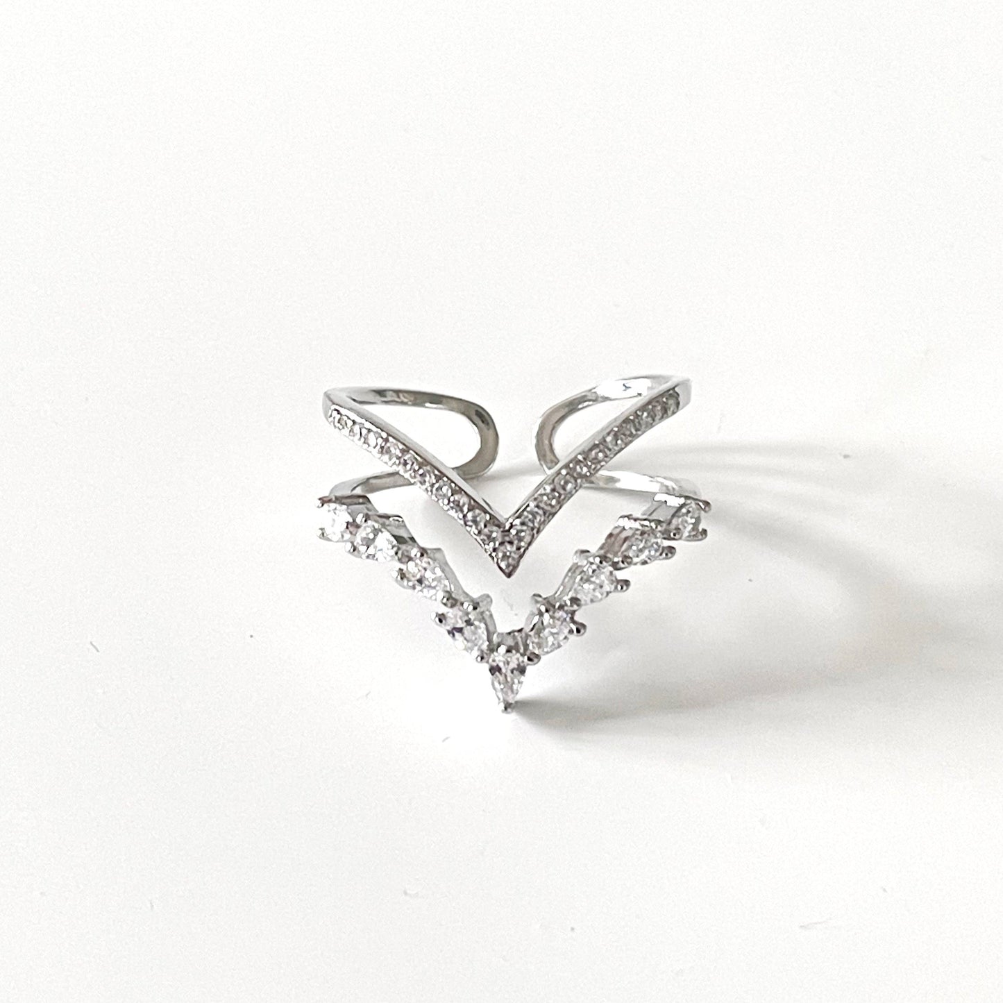 Ziva Double Wishbone Ring