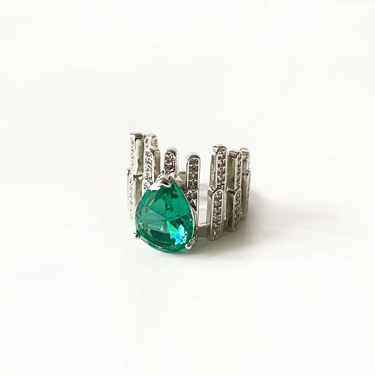 Neela Statement Faceted Jewel Cocktail Ring