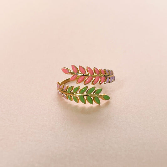 Angel Luxe 18k Gold Plated Wreath Ring