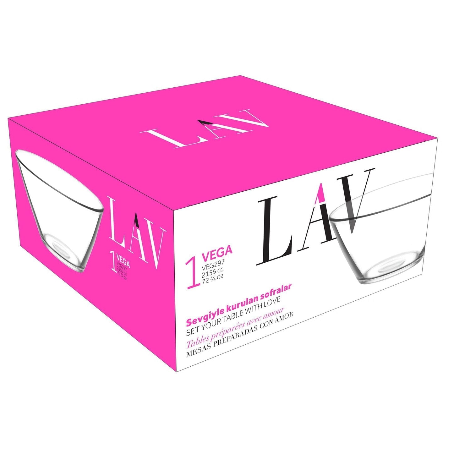 22.5cm Vega Glass Serving Bowl