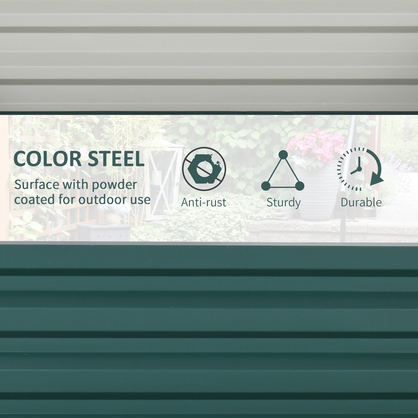 Square Raised Garden Bed Box with Weatherized Steel Frame for Vegetables