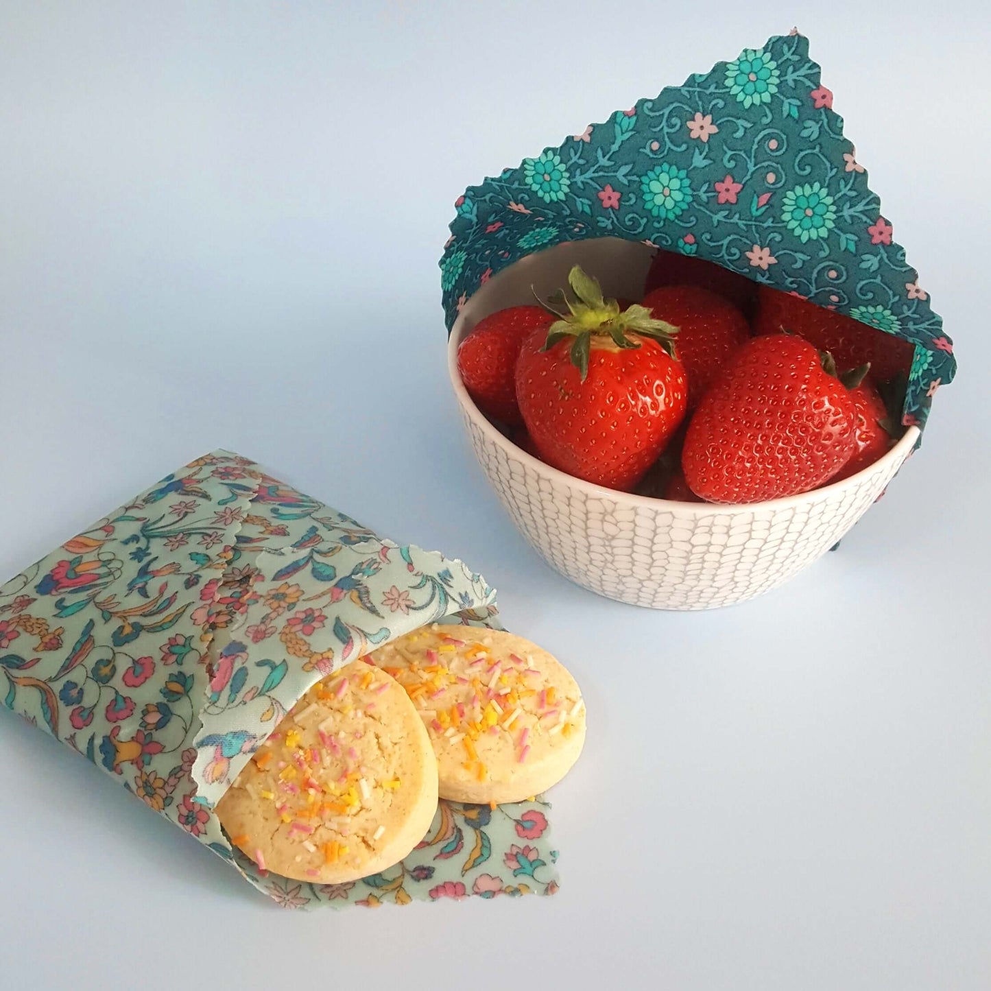 *Made with Liberty Fabric Set of 3 Handmade Beeswax Wraps