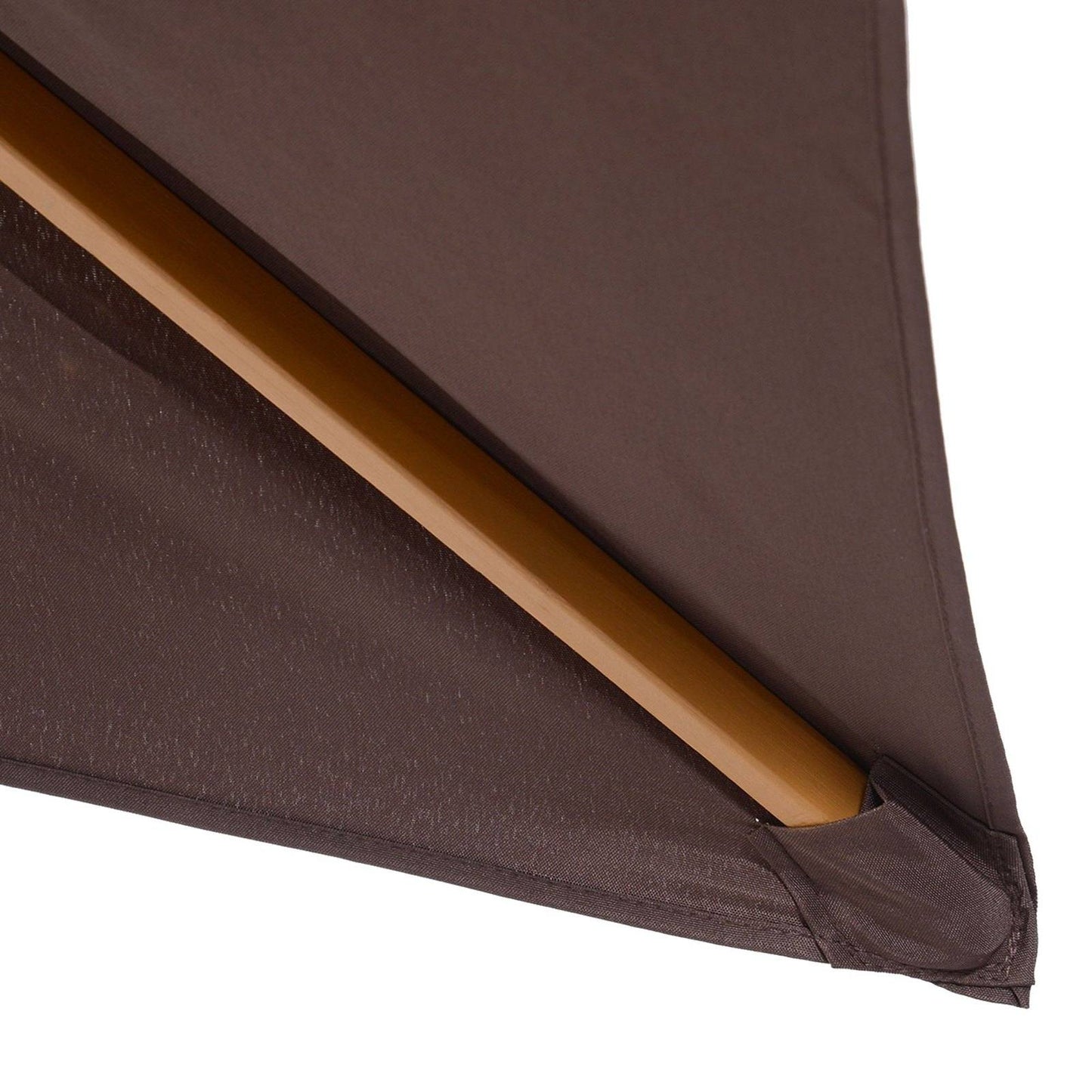 2 x 3m Wooden Garden Parasol Umbrella Outdoor Sun Shade Canopy