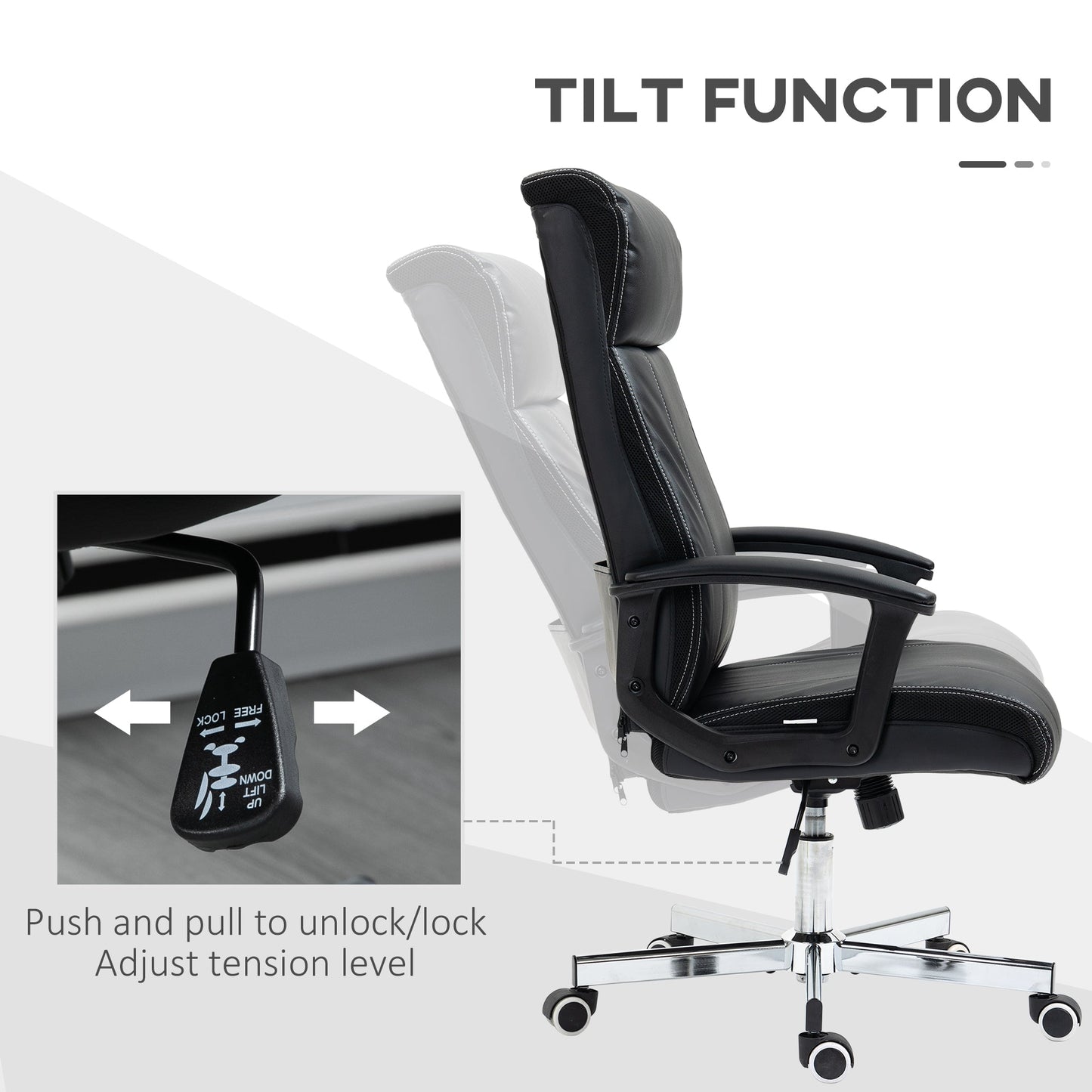 Vinsetto High-Back Vibration Massage Office Chair