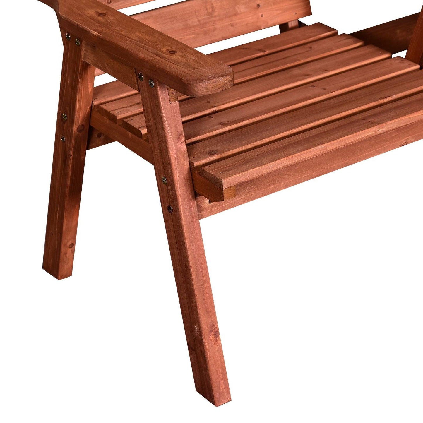 Fir Wood Convertible 2 to 3 Seater Outdoor Garden Bench Wood Tone