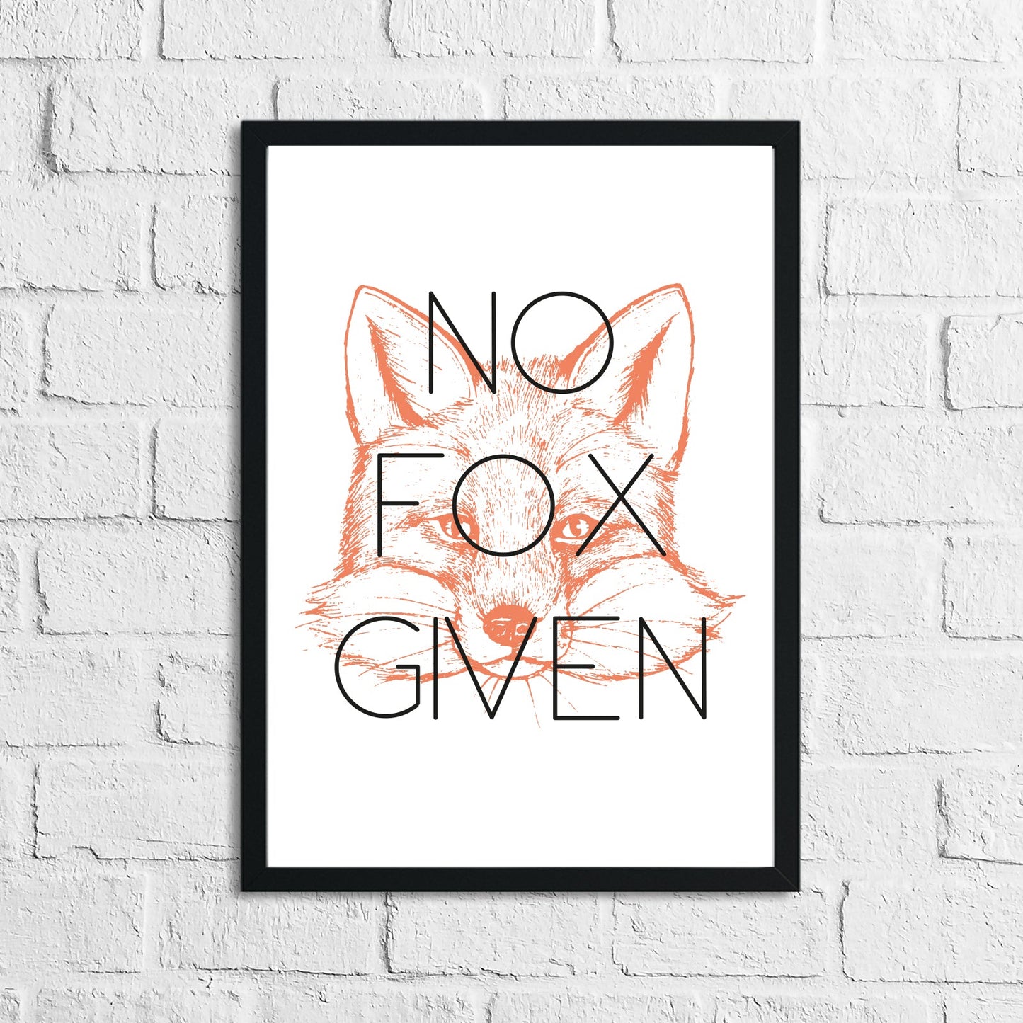 No Fox Given Humorous Funny Home Wall Decor Print