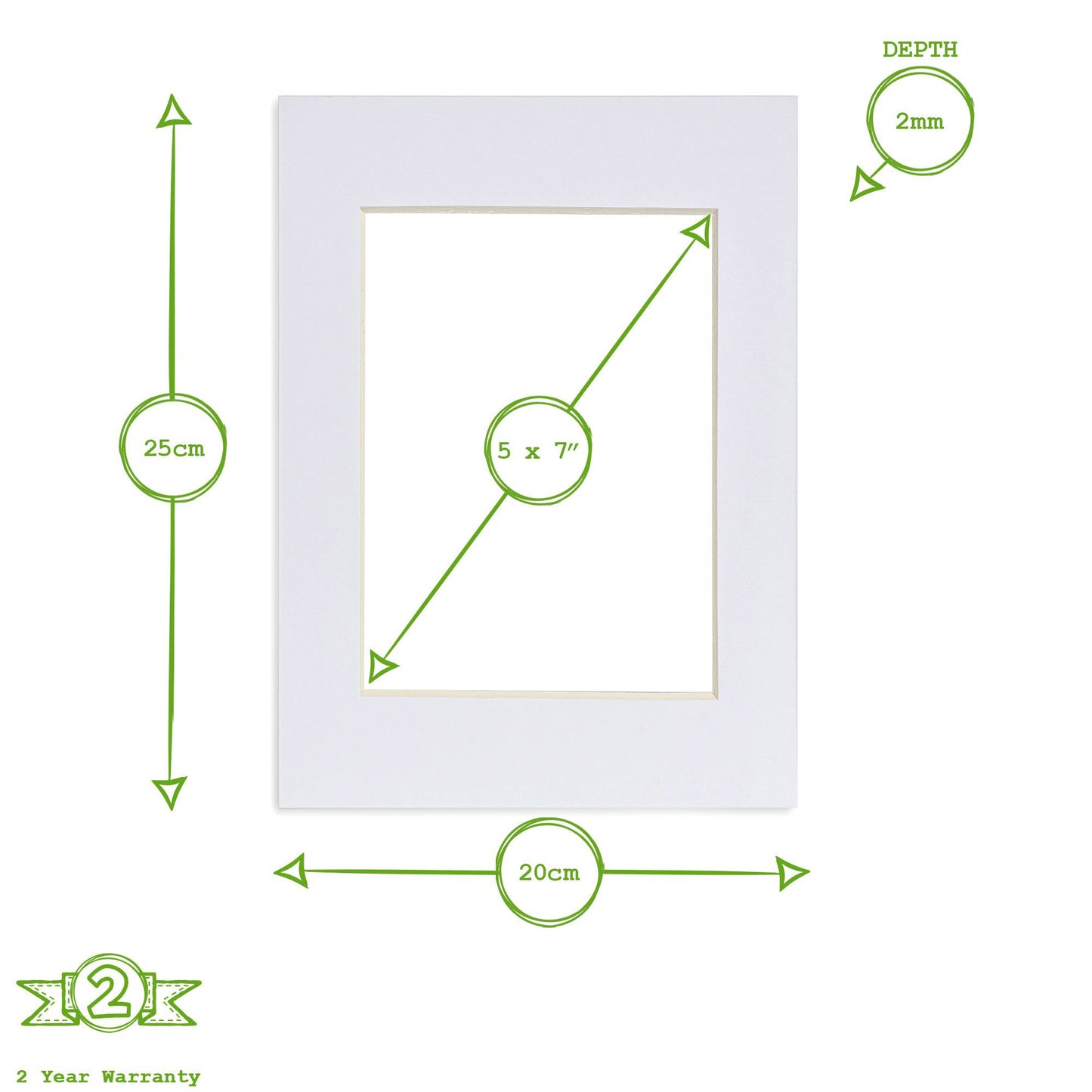 5" x 7" Picture Mounts for 8" x 10" Frame - Pack of 10