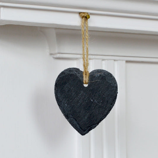 7cm Slate Heart Hanging Tag
