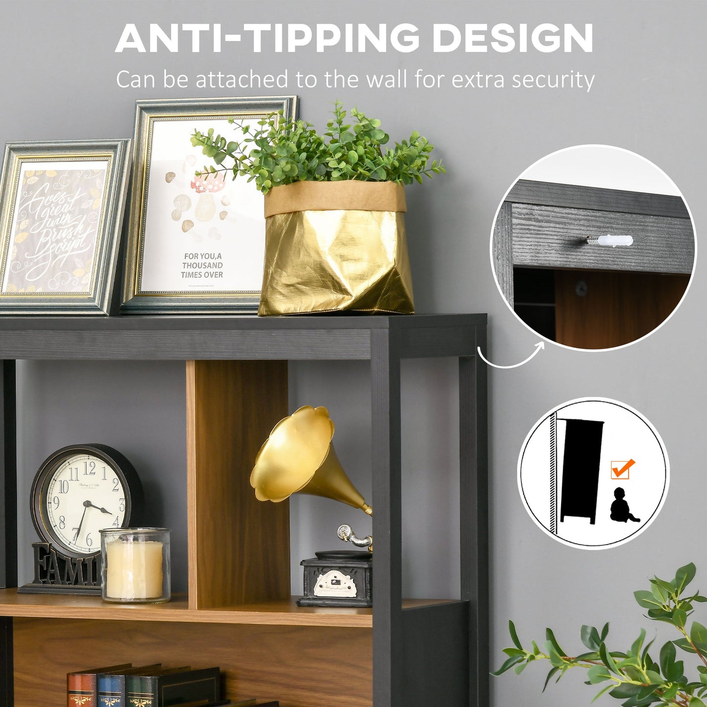 Modern 4-Tier Bookshelf