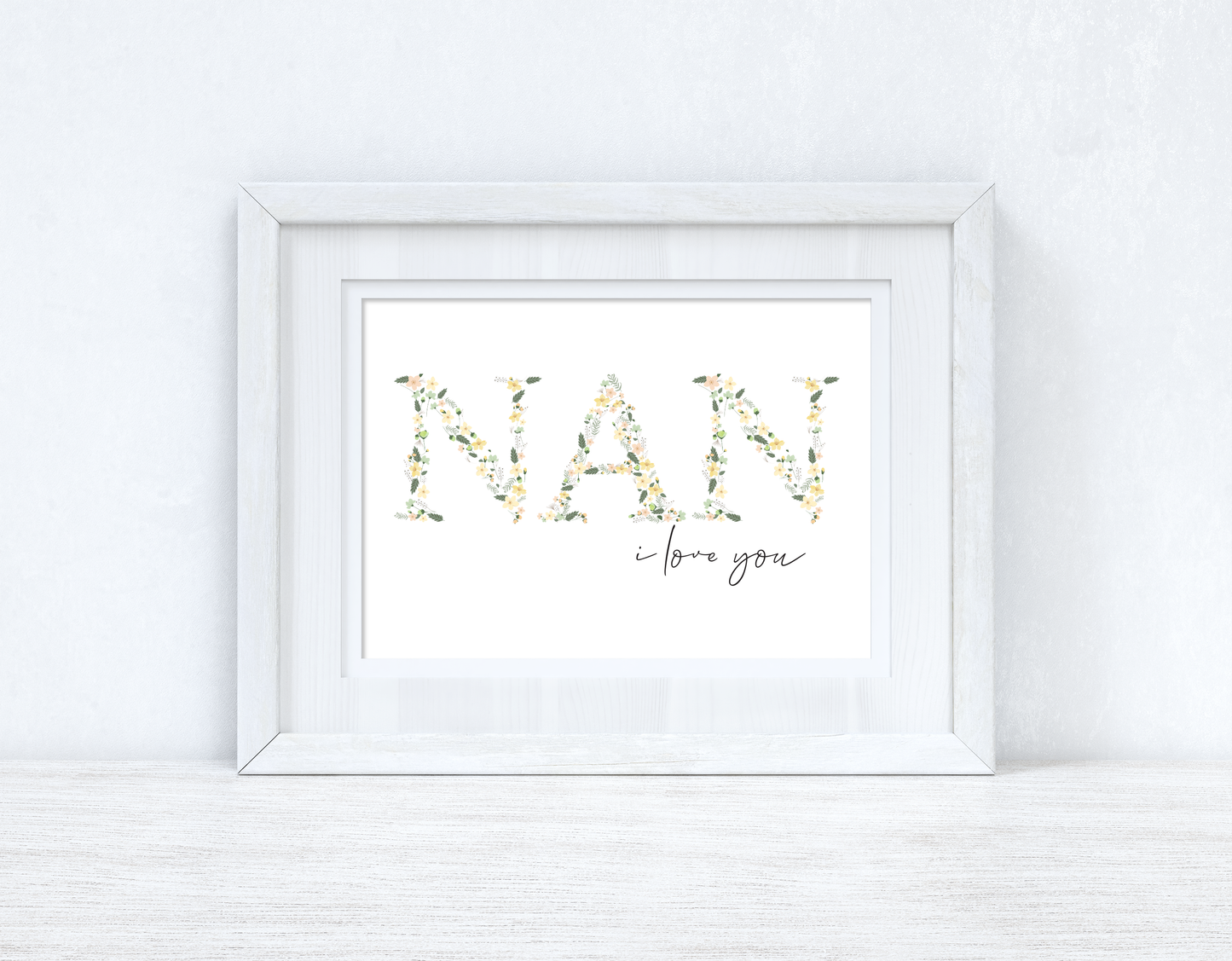 Nan I Love You Spring Letters Mothers Day Spring Seasonal Wall Home Decor Print