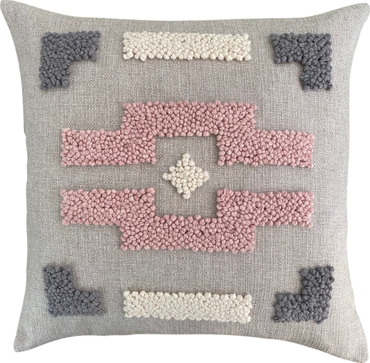 Punch Needle Cushion Cover - Ndebele Pattern 3