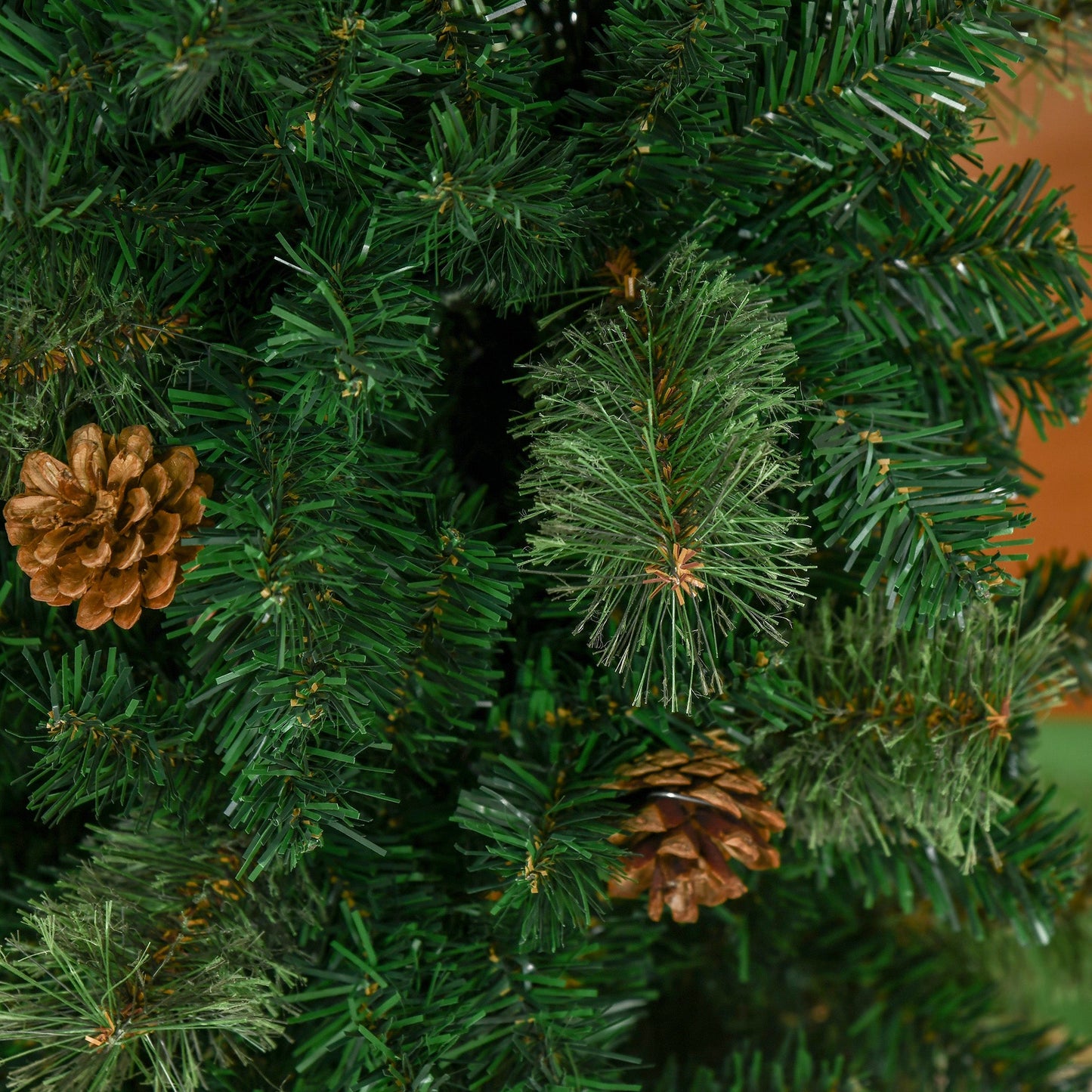 5.5FT Tall Pencil Slim Artificial Christmas Tree with Realistic Branches