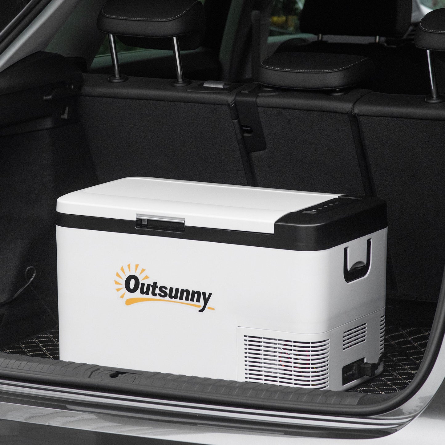 12V Car Refrigerator w/ LED Light & Foldable Handles
