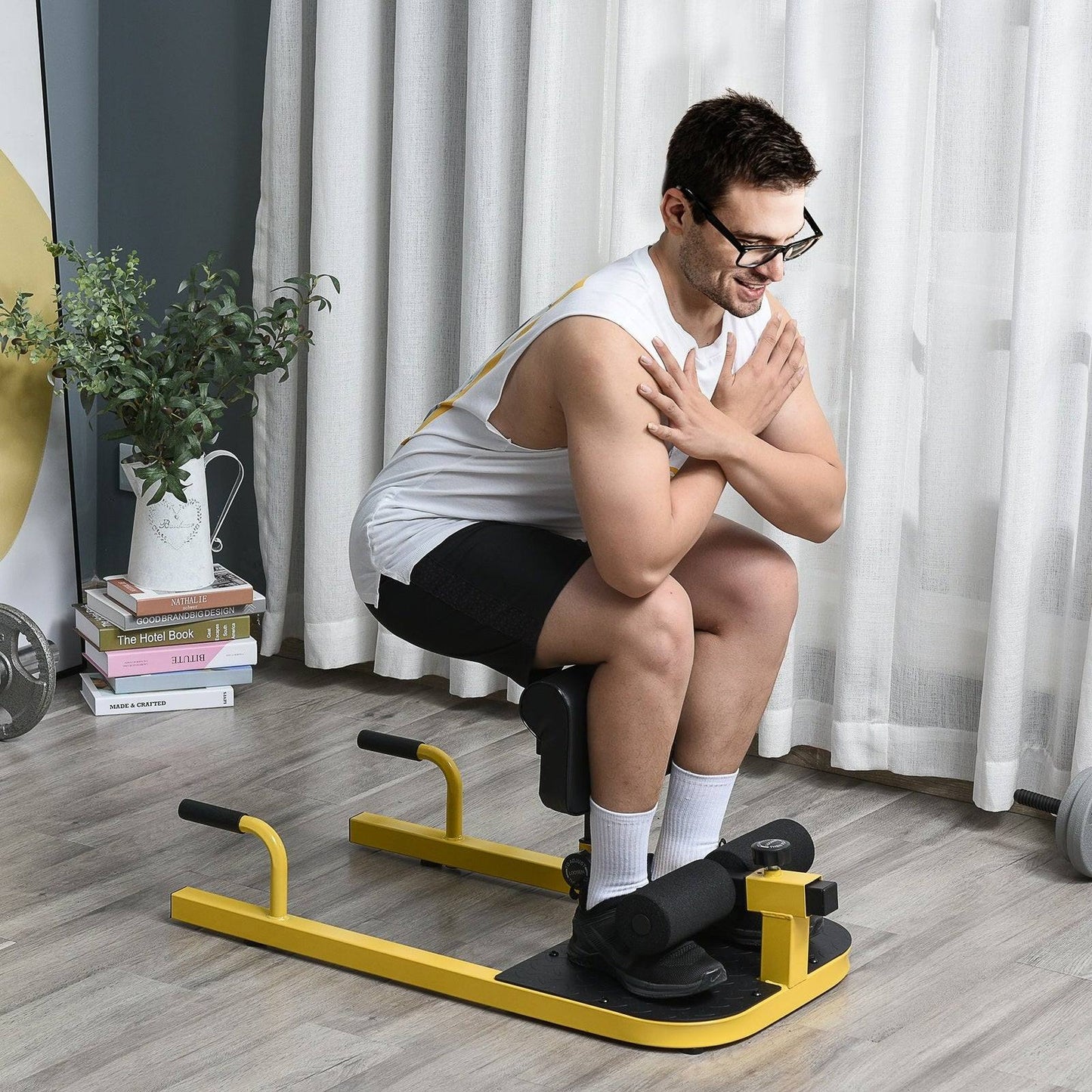 3-in-1 Conditioning Compact Full Body Workout Ergonomic Sissy Squat Machine