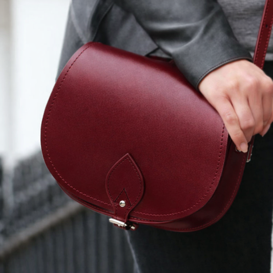Handmade Leather Saddle Bag - Oxblood