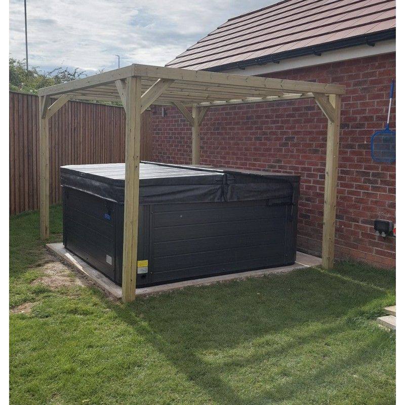 Stalwart Garden Pergola by Croft 3 x 2.4M Slatted