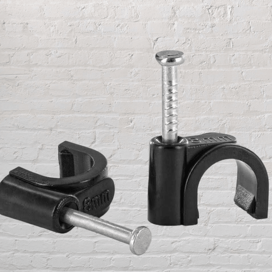 Pack of 100 Black Cable Clips  - Ideal for String Lights