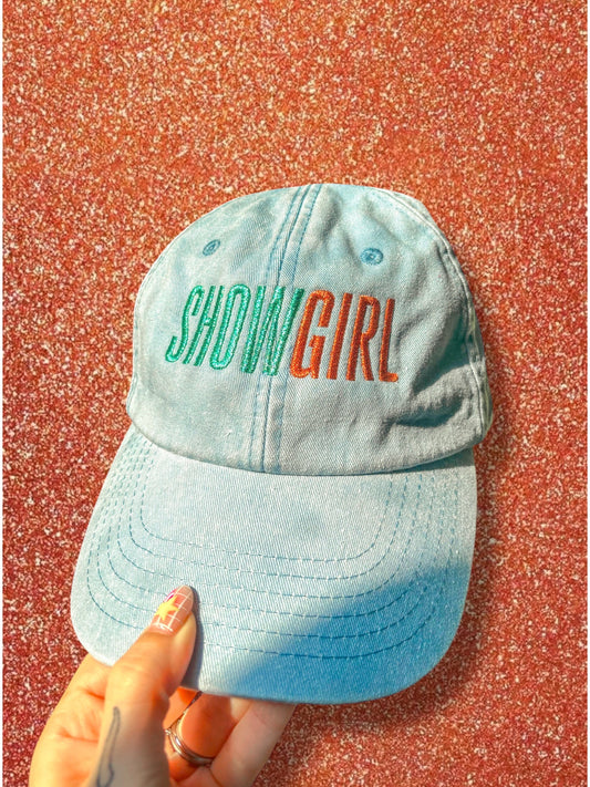 SHOWGIRL embroidered baseball cap