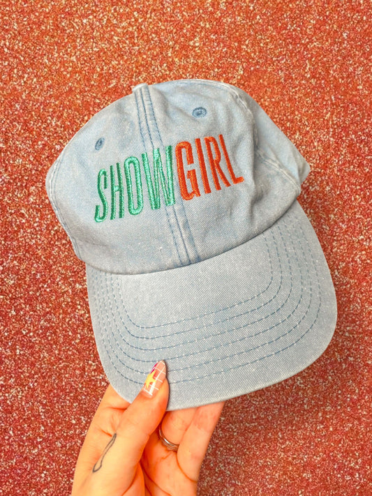 SHOWGIRL embroidered baseball cap