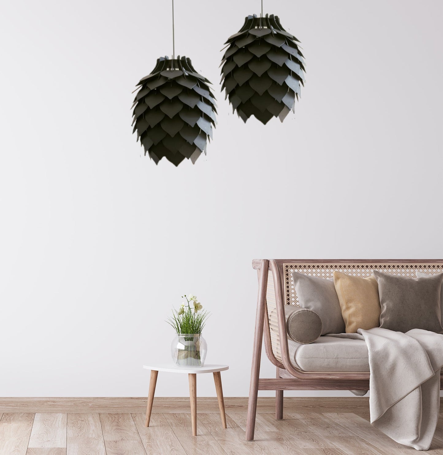 Protea Satin Black Pendant L
