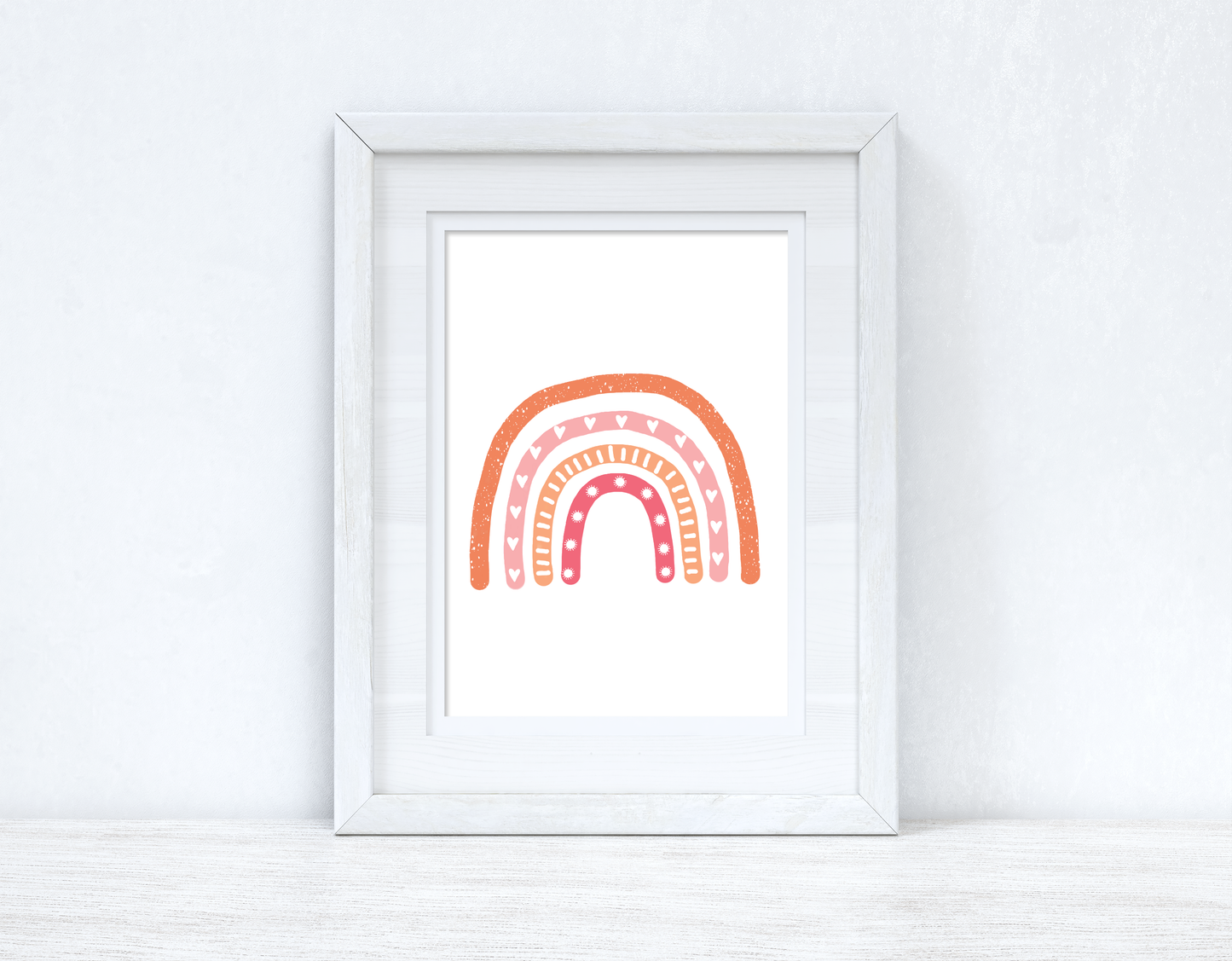 Pinks Rainbow Boho Children's Room Wall Bedroom Decor Print