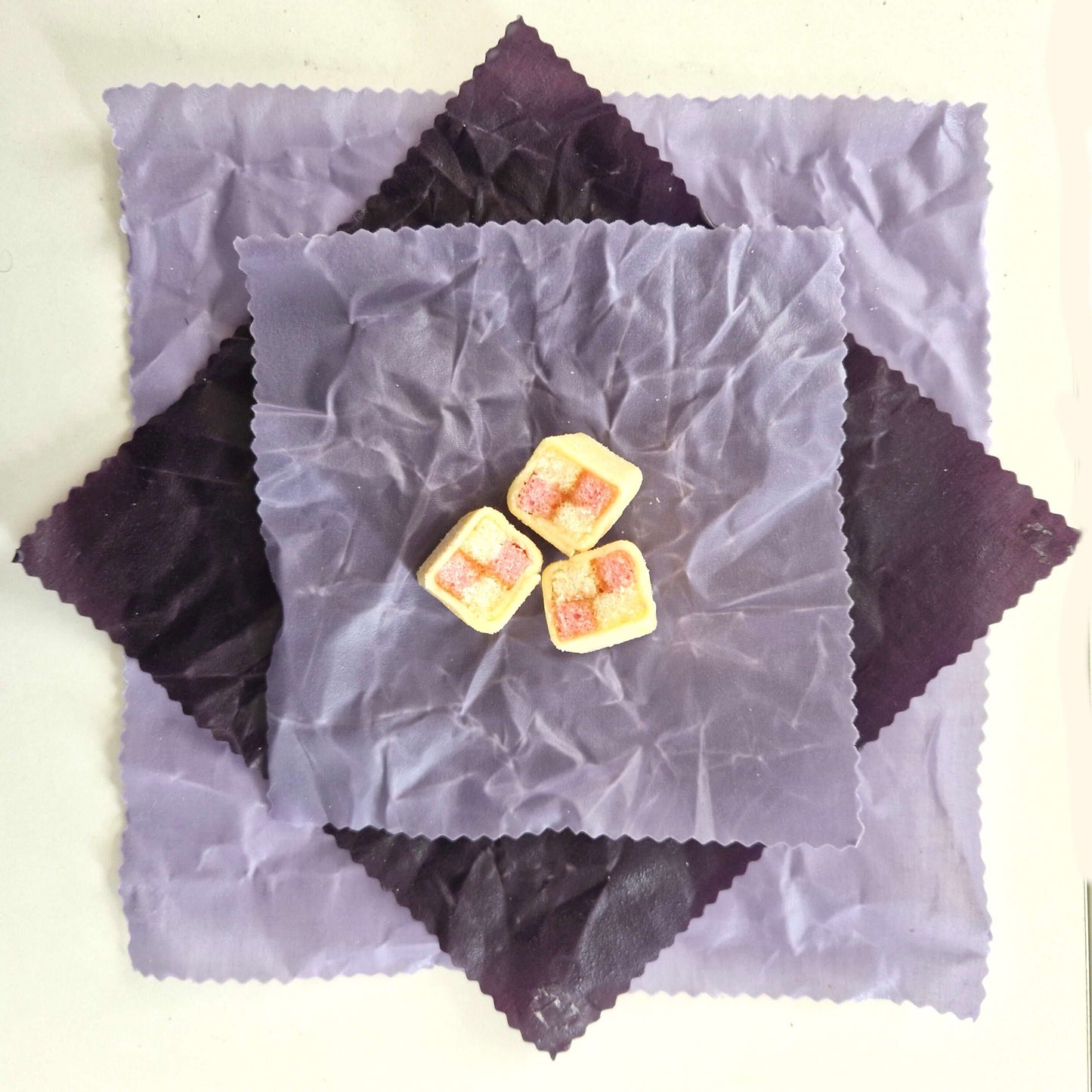 *Set of 3 Handmade Beeswax Wraps | Earth Tones Plum