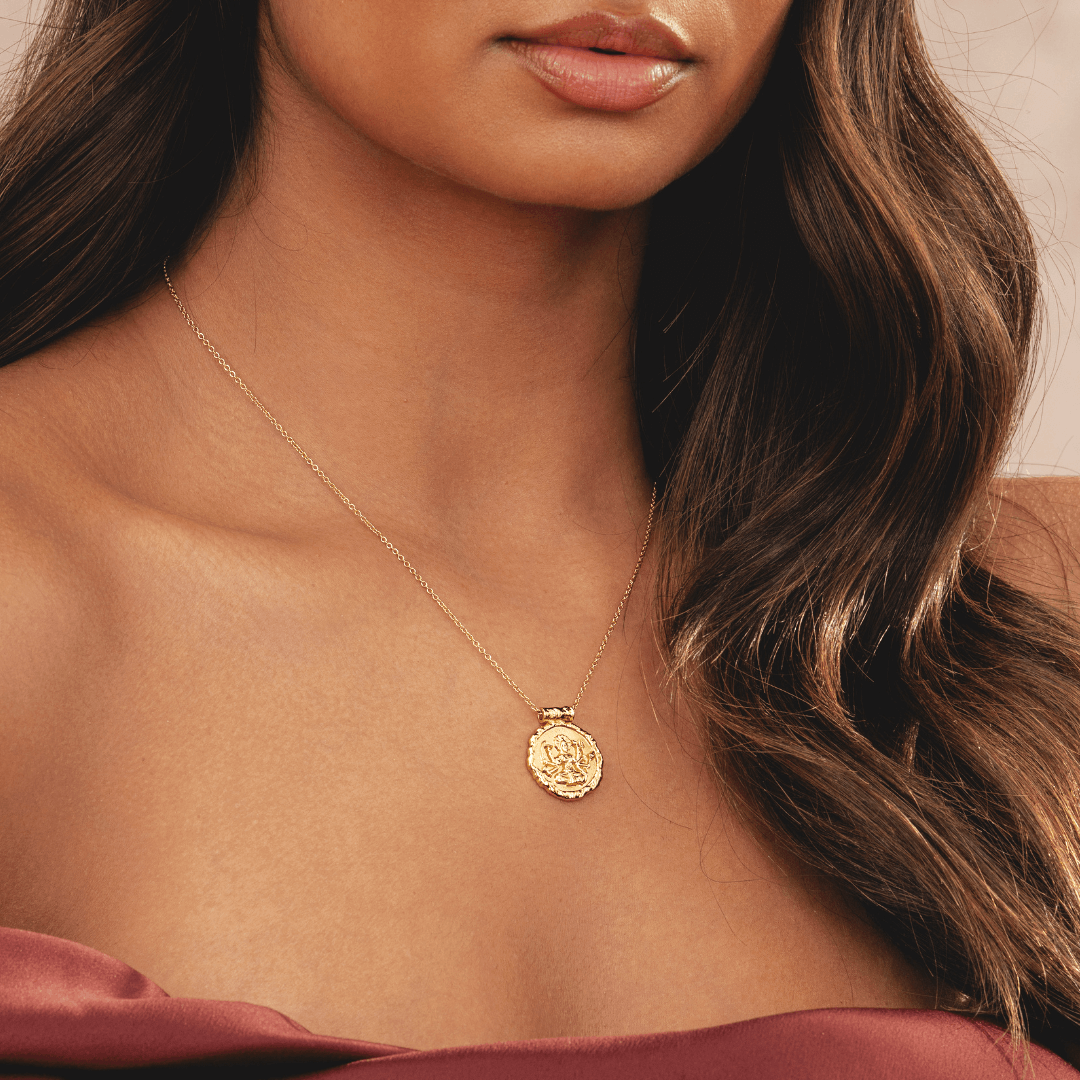 Goddess Durga Necklace (Gold)