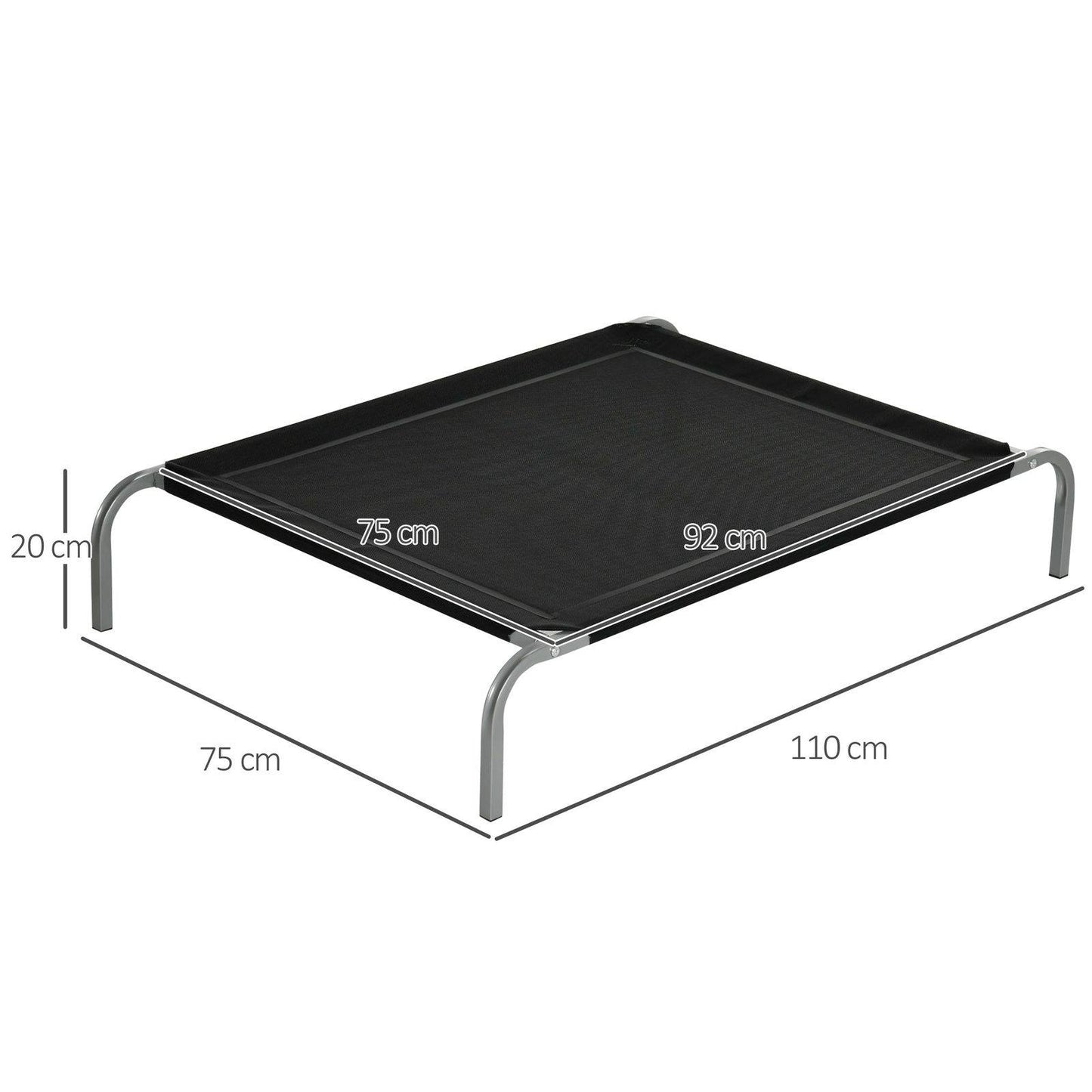 Elevated Pet Bed Cooling Raised Cot Style Bed For Large Medium Sized Dogs With Non-Slip Pads Steel Frame Breathable Mesh Fabric