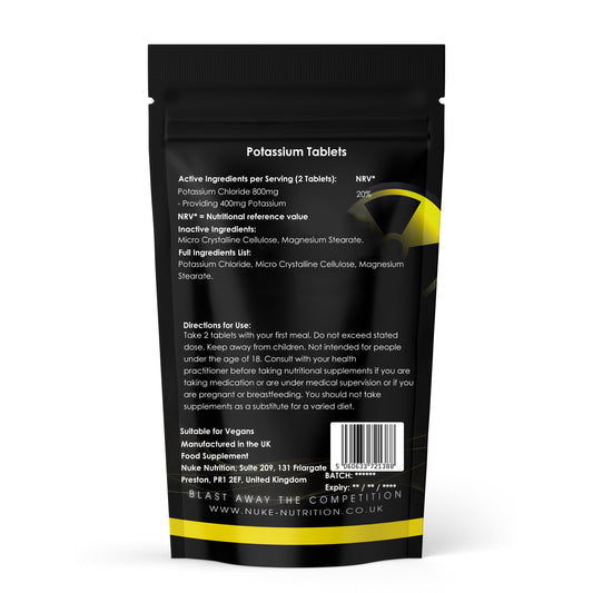 Potassium Tablets 200mg Supports Healthy Blood Pressure Nerve & Muscular Systems