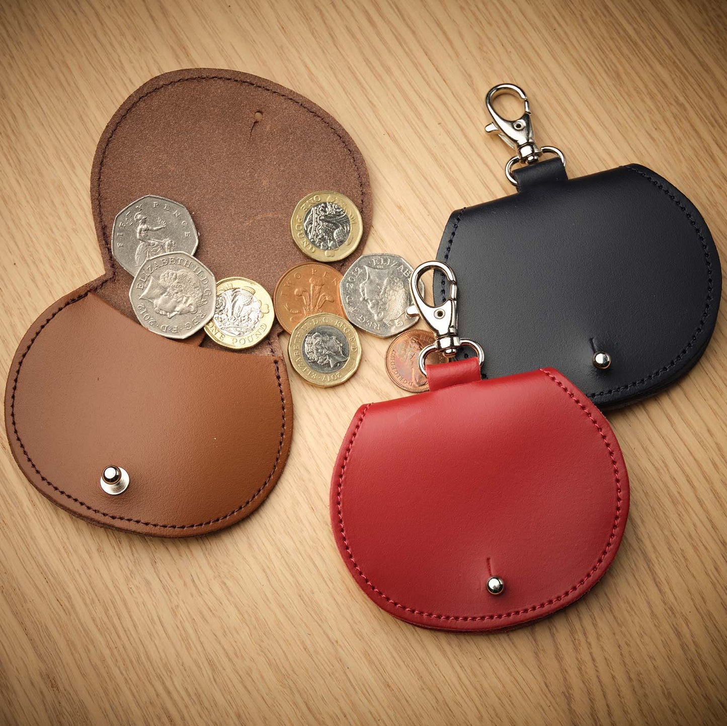 Mini saddle bag coin purse charm - Red