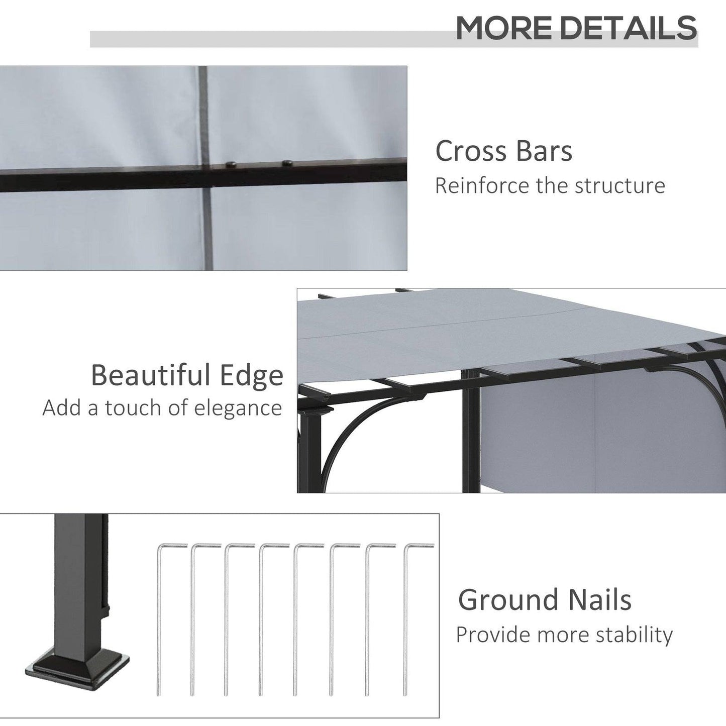 3 x 3M Garden Pergola