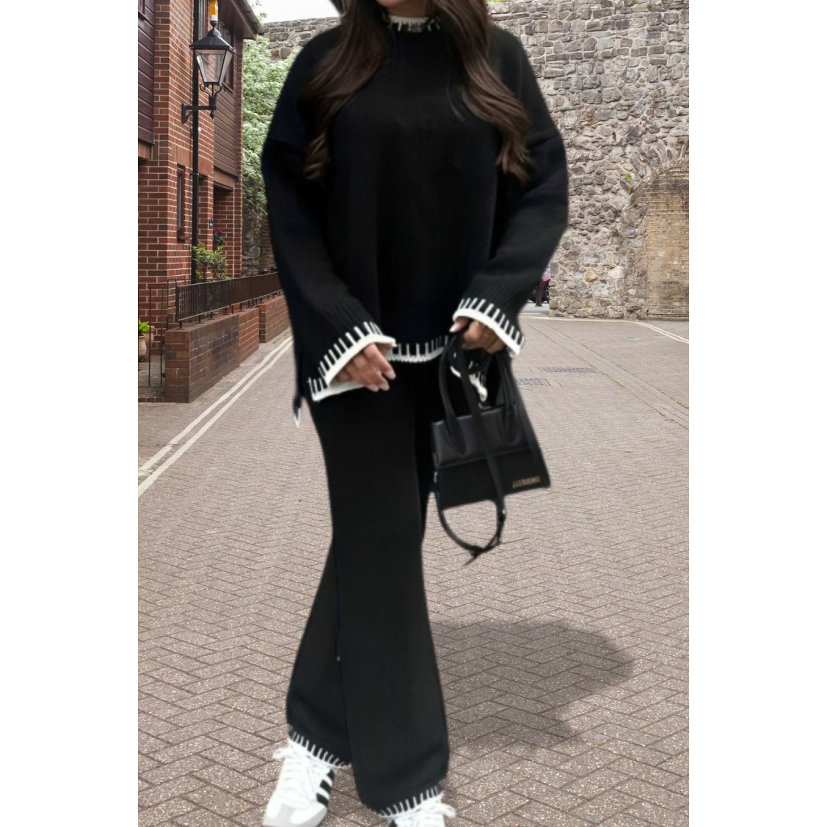 Stitched Stylish 2-Piece Knitted Lounge Co-Ord Set - Ultimate Comfort