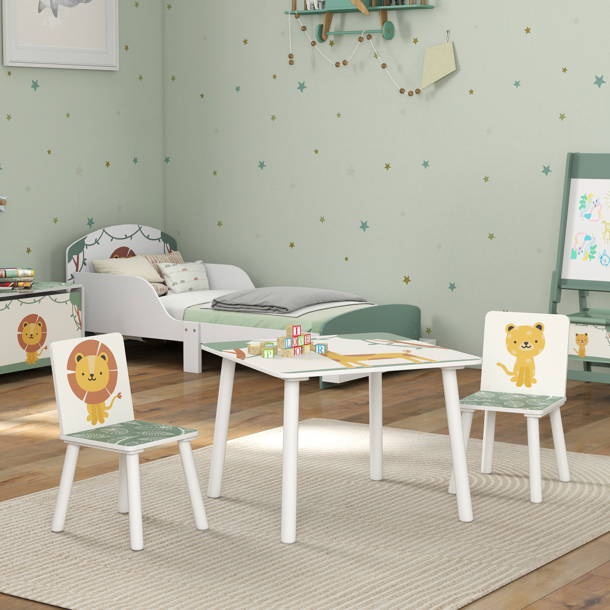 AIYAPLAY Kids Table with Chairs Set for Bedroom, Nursery