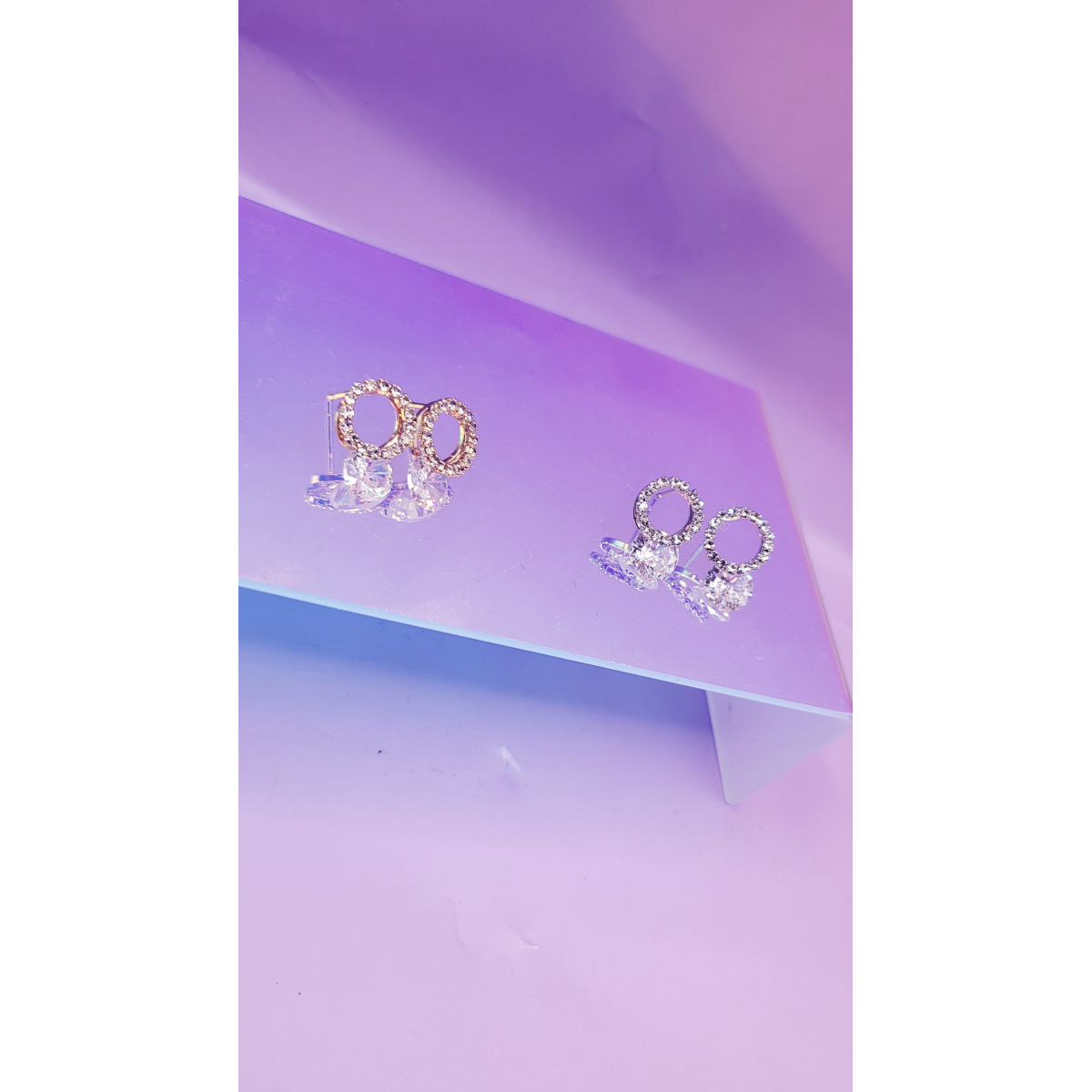 Luxe Halo Crystal Stud Earrings