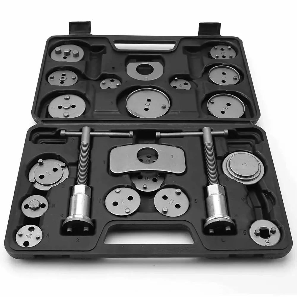 22Pcs/Set Car Universal Disc Piston Caliper Brake Rewind Wind Back Tool Kit Set With Case Garage Repair Hand Tools