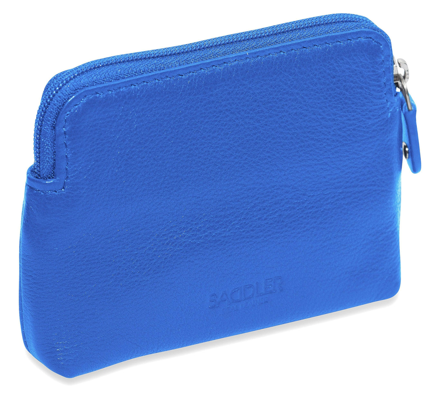 Compact Leather Zip-Top Purse "Pia" – Handmade by Saddler | RFID Protected & Gift Boxed | Multi-Functional Card, Coin & Key Holder