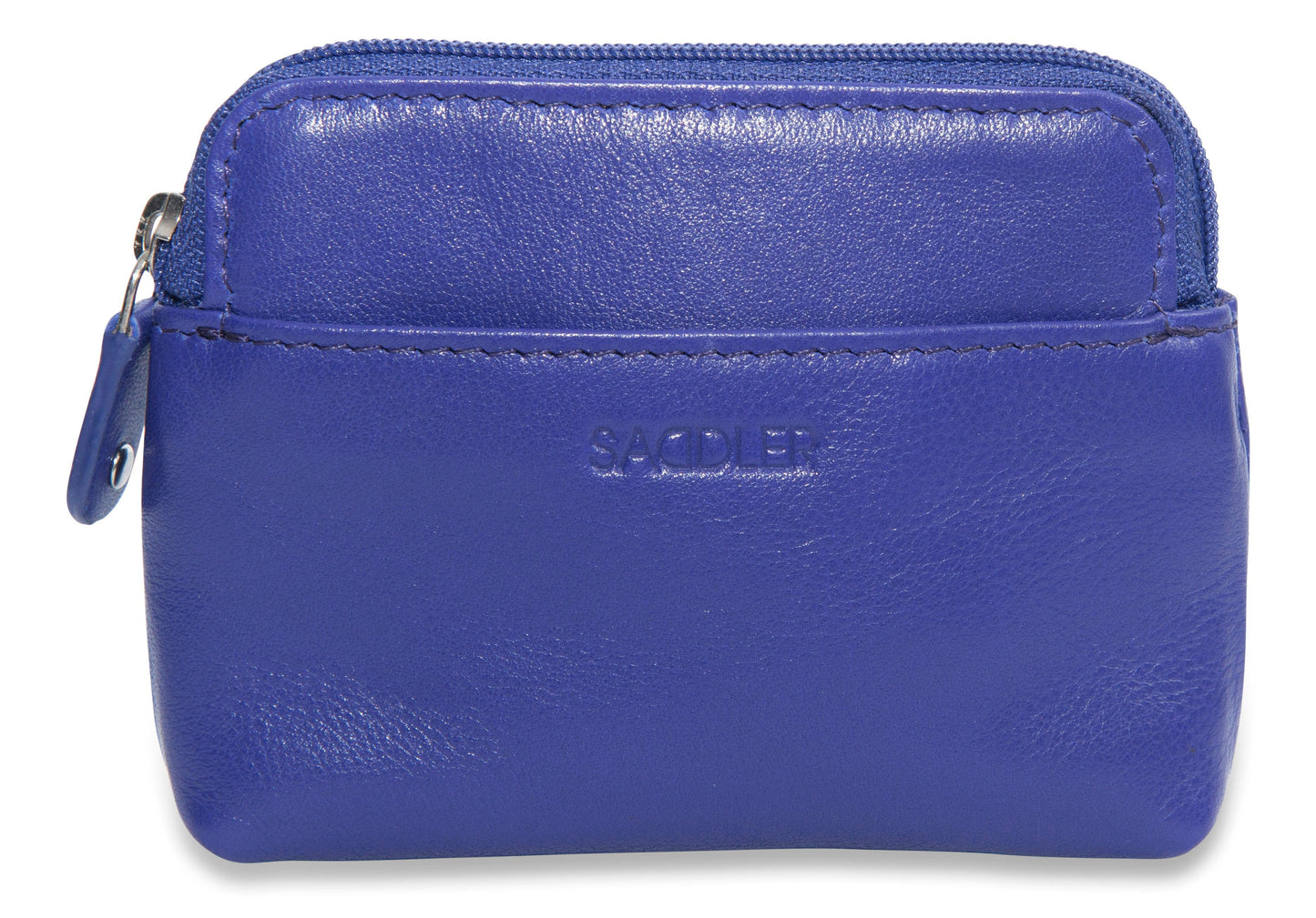 Compact Leather Zip-Top Purse "Pia" – Handmade by Saddler | RFID Protected & Gift Boxed | Multi-Functional Card, Coin & Key Holder
