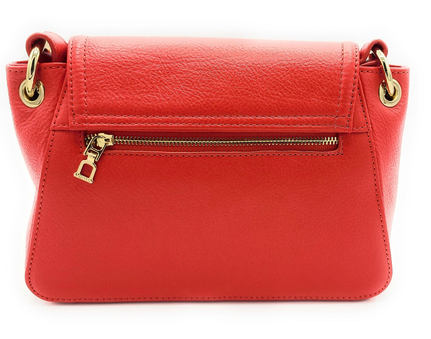 SADDLER EMMA Real Leather Designer Handbag with Ring Detail