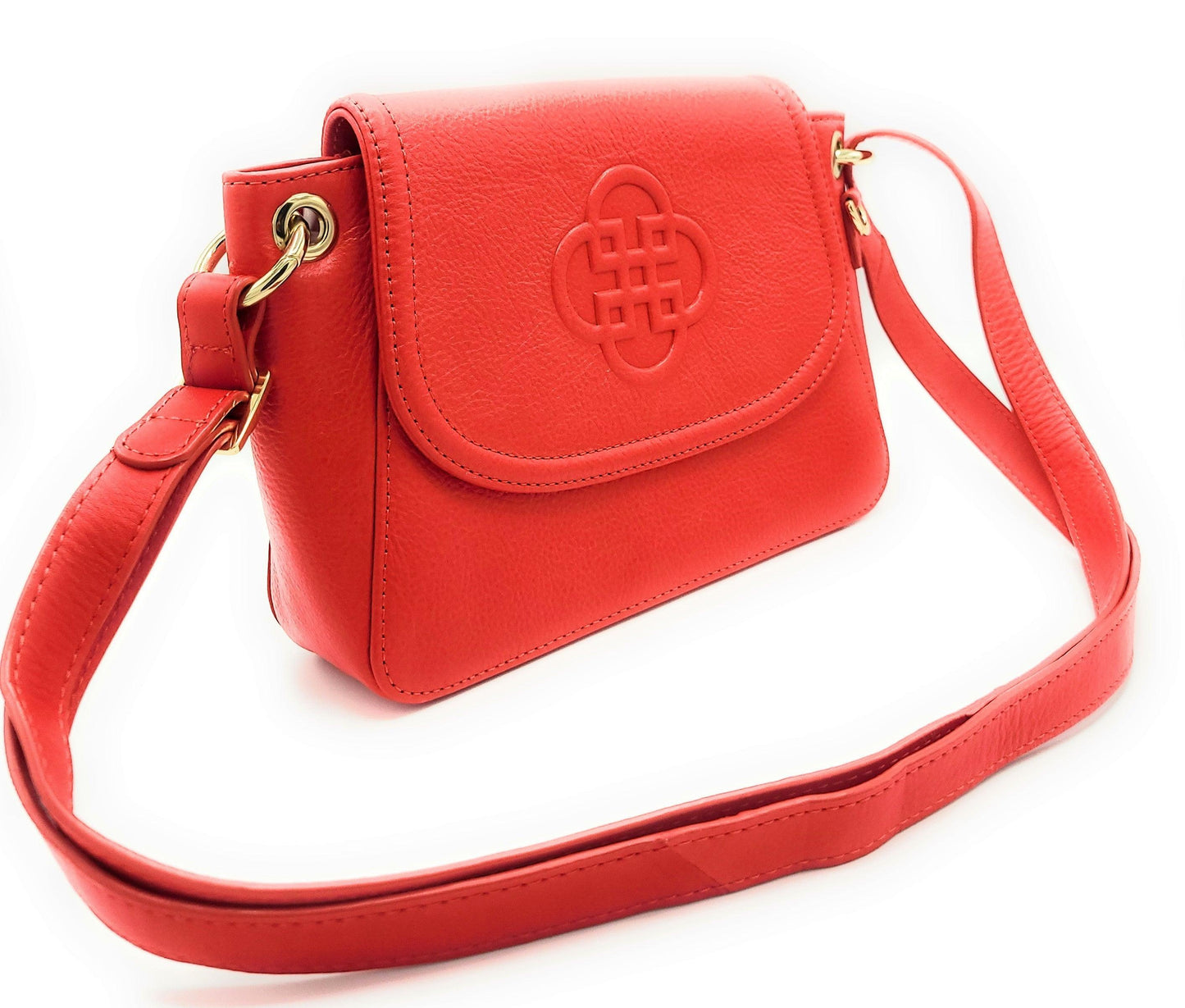 SADDLER EMMA Real Leather Designer Handbag with Ring Detail