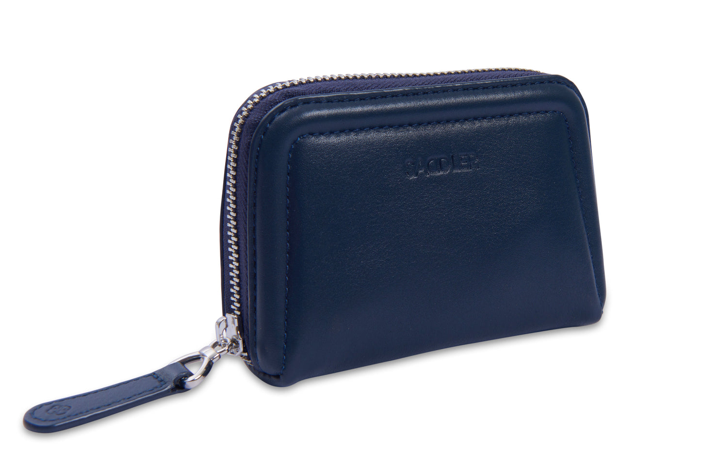 SADDLER "Annabelle" 2 Section RFID Real Leather Zip Top Coin Purse (Gift Boxed)