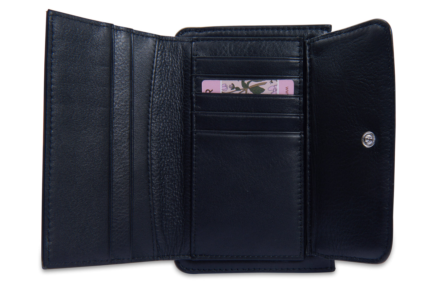 SADDLER "Marion" Bifold Real Leather Card Wallet with Zip Top Coin Purse (Gift Boxed)