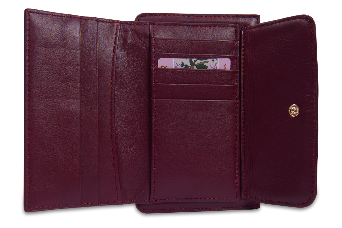 SADDLER "Marion" Bifold Real Leather Card Wallet with Zip Top Coin Purse (Gift Boxed)