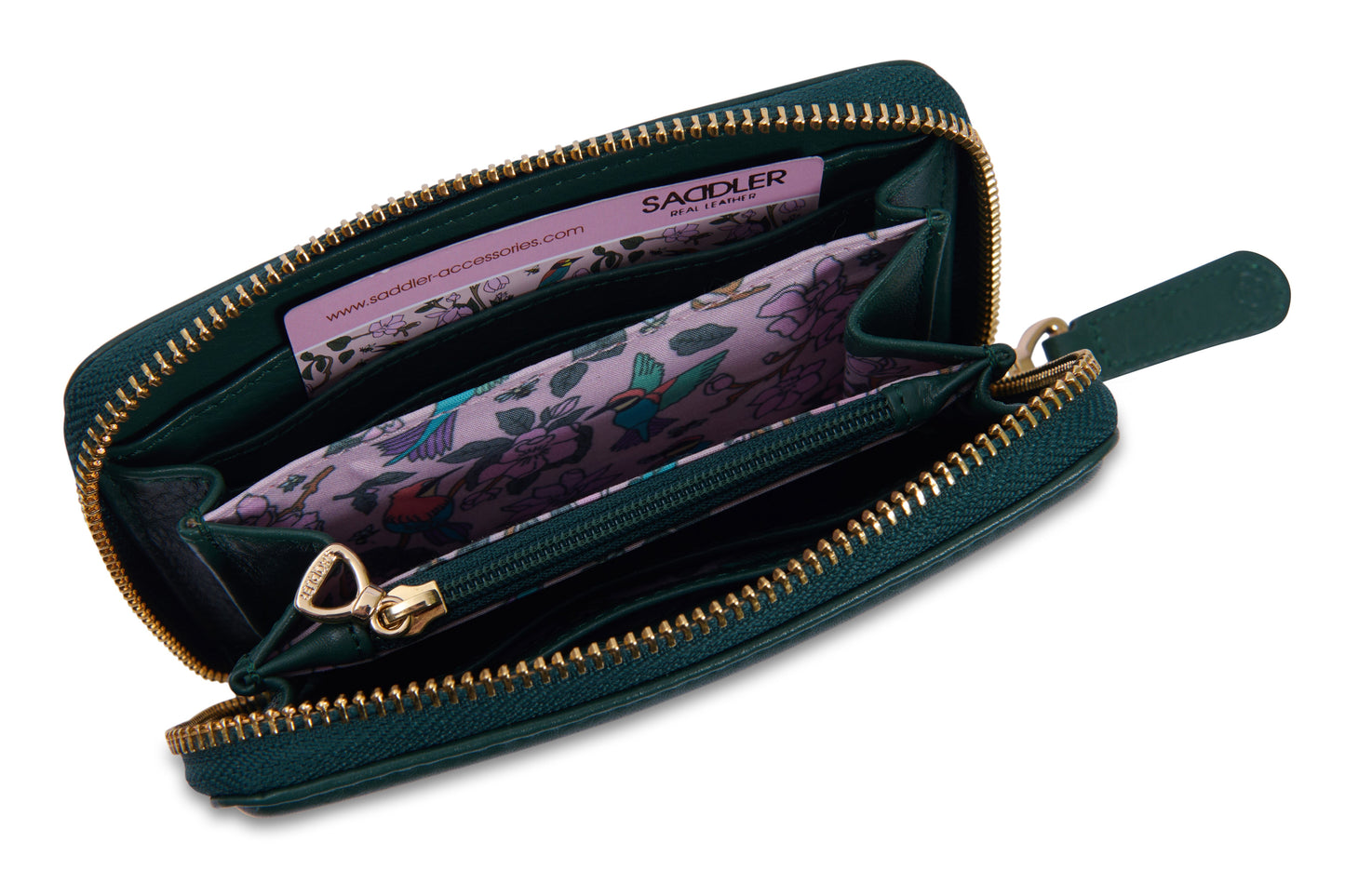 SADDLER "Annie" 3 Way Zipper RFID Real Leather Zipper Wallet (Gift Boxed)