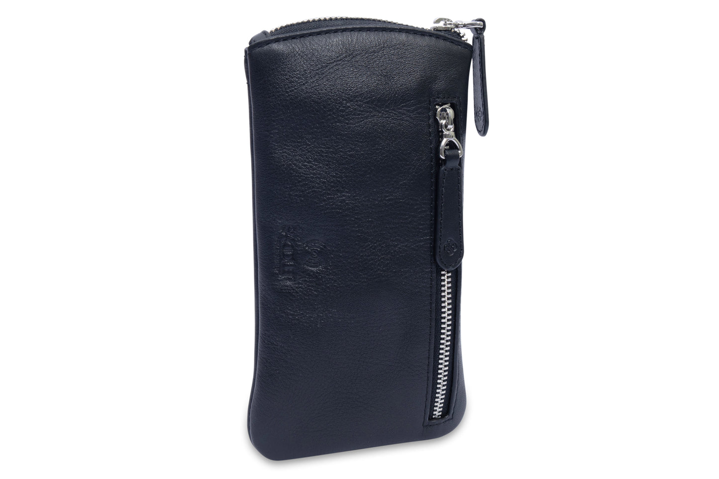 SADDLER "Mabel" Zip Top Real Leather Glasses Case with Card Holder (Gift Boxed)