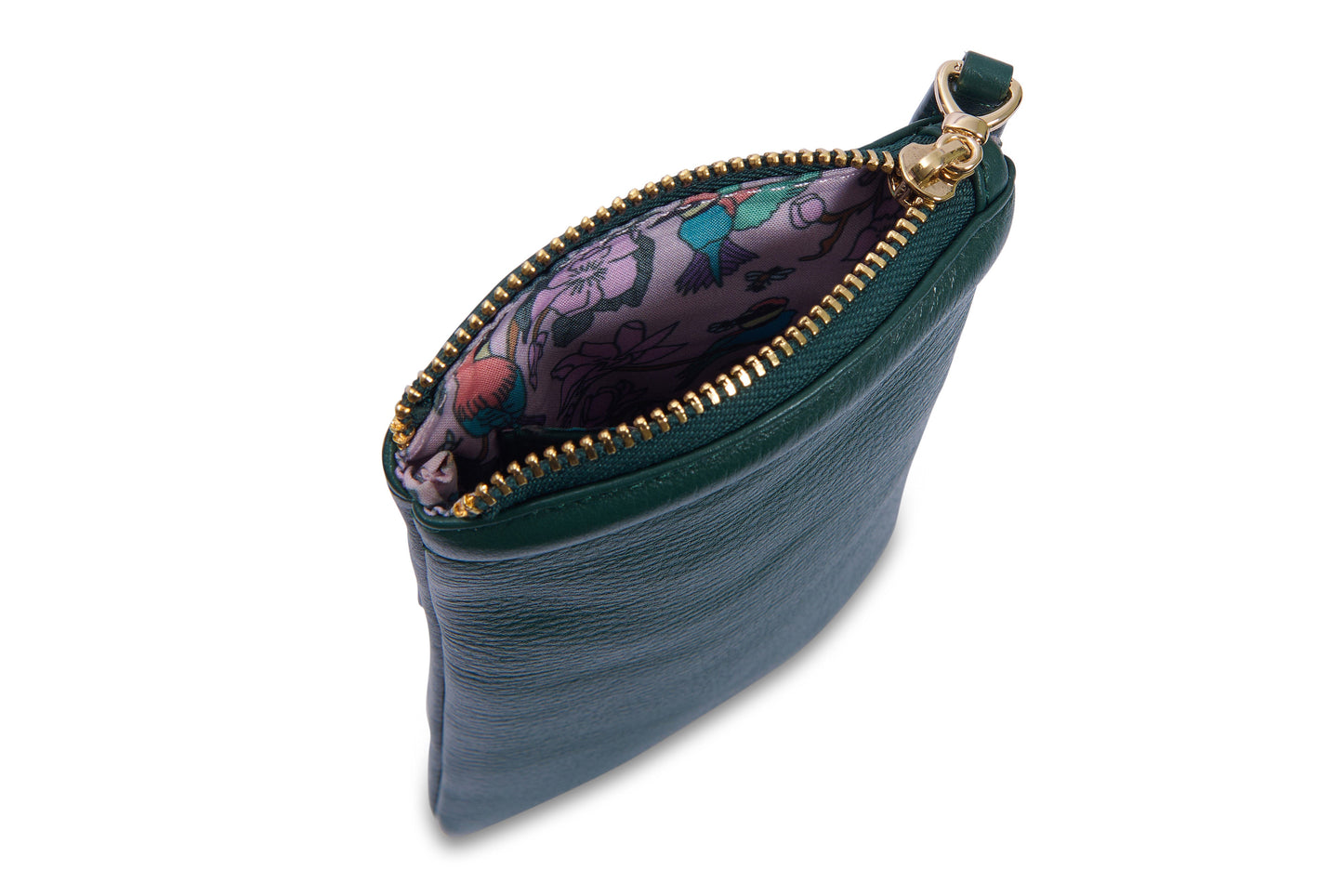 SADDLER "Mabel" Zip Top Real Leather Glasses Case with Card Holder (Gift Boxed)