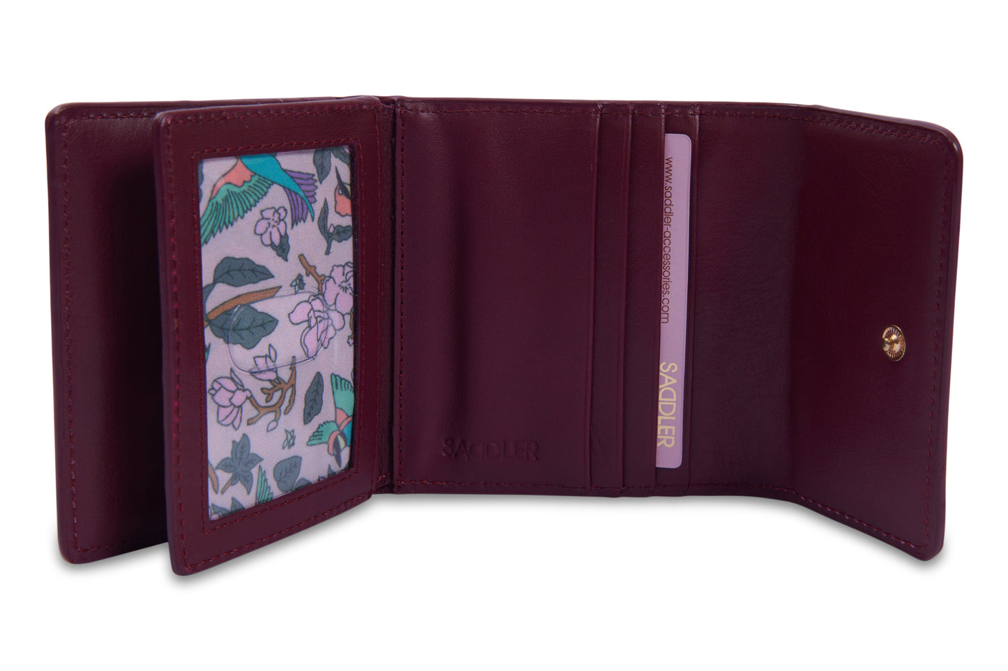 SADDLER "Edith" RFID Trifold Real Leather Card Case (Gift Boxed)