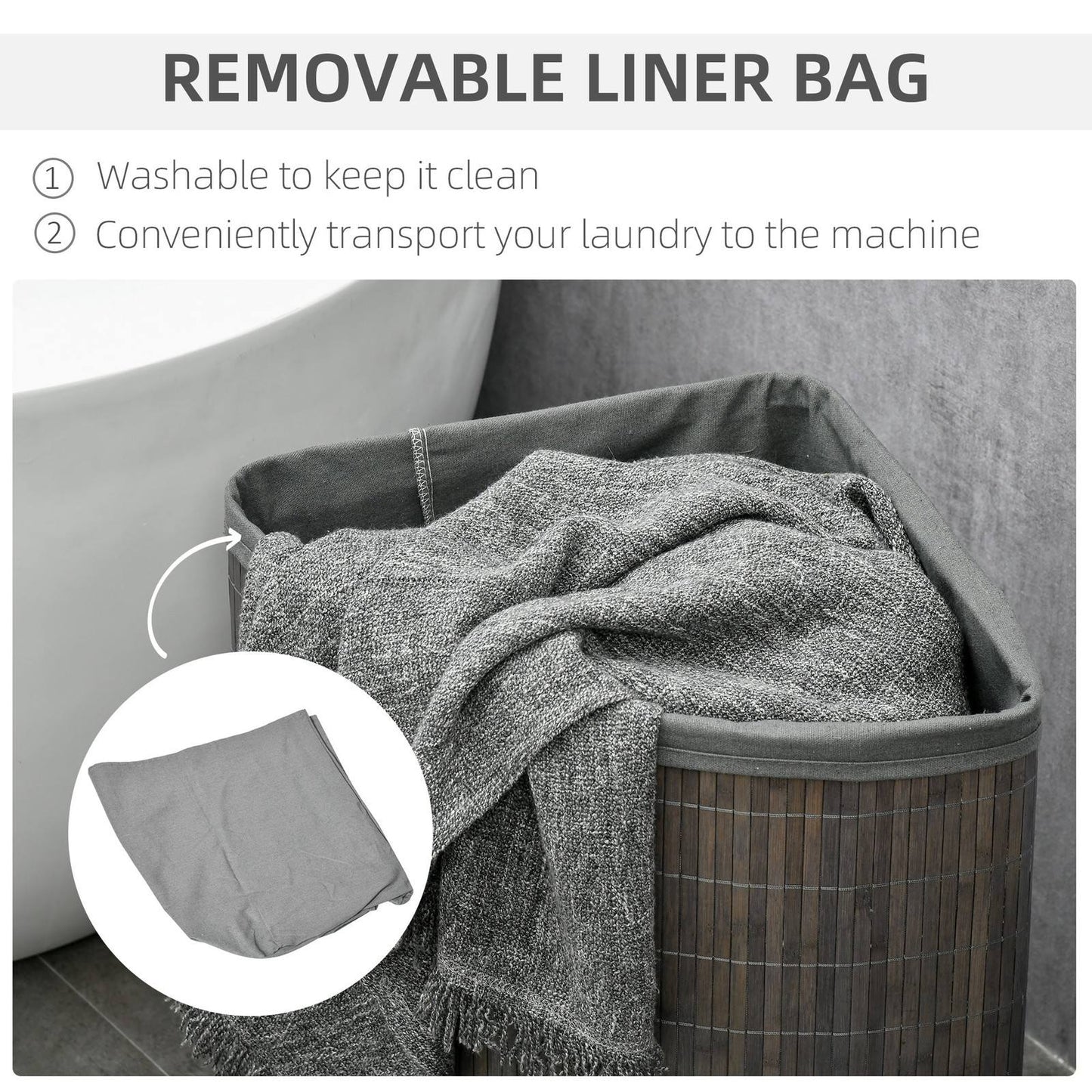 Bamboo Laundry Basket With Lid