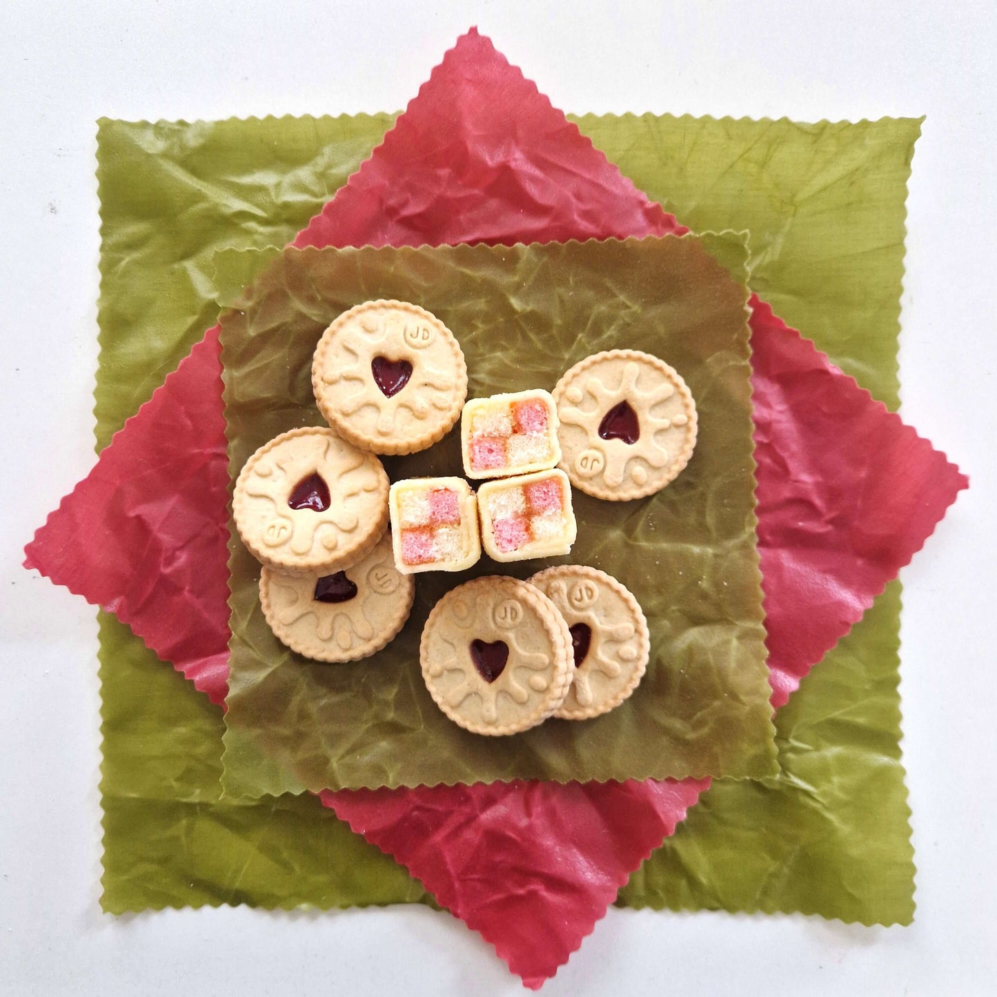 *Set of 3 Handmade Beeswax Wraps | Earth Tones Sage